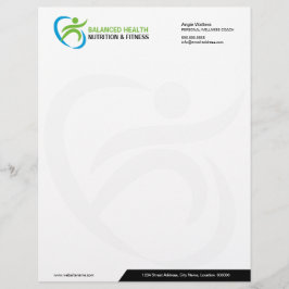 Ernährung Wellness und Fitness Coach Business Briefbogen