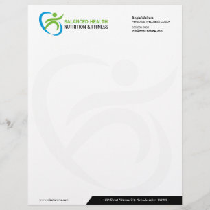 Ernährung Wellness und Fitness Coach Business Briefbogen