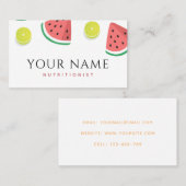 Ernährungsberater Dietitian Watermelon Limones Nie Visitenkarte (Vorne/Hinten)