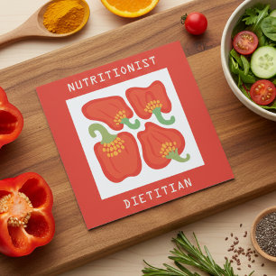 Ernährungsberater, Ernährungswissenschaftler Quadratische Visitenkarte