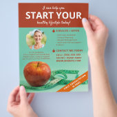 Ernährungsberater für Apple und Tape Flyer (Hand)