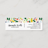 Ernährungsberater Koch Einzigartiges Gemüse Kunst Mini Visitenkarte (Rückseite)