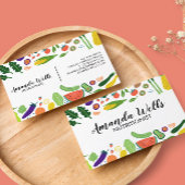 Ernährungsberater Koch Einzigartiges Gemüse Kunst Visitenkarte