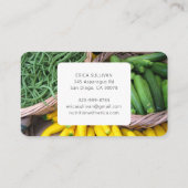 Ernährungsberater Koch Zucchini Veggies Visitenkarte (Rückseite)