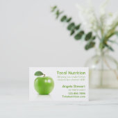 Ernährungsberater mit Apple Visitenkarte (Stehend Vorderseite)