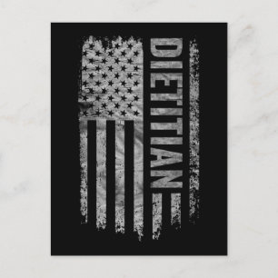 Ernährungsberater USA-Flagge Distressed-Design Postkarte