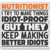 Ernährungsberaterin Ich versuche Dinge zu machen L Aufkleber (Vorderseite)