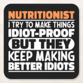 Ernährungsberaterin Ich versuche Dinge zu machen L Rechteckiger Pappuntersetzer (Vorderseite)