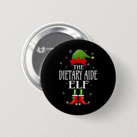 Ernährungsberatung Elf Xmas Funny Family Matching Button (Vorne & Hinten)