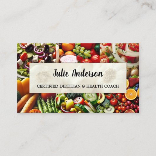 Ernährungsberatungskarte Visitenkarte (Vorderseite)