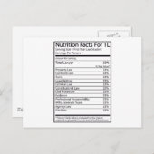 Ernährungsdaten für 1L Postkarte (Vorne/Hinten)