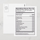 Ernährungsdaten für ein 3L Postkarte (Vorne/Hinten)