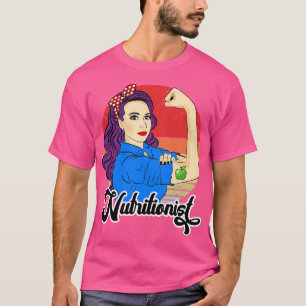 Ernährungsexperte Vintage Retro Starke Frau Ernähr T-Shirt