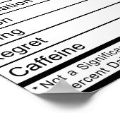 Ernährungsfakten des Lehrers Poster (Ecke)