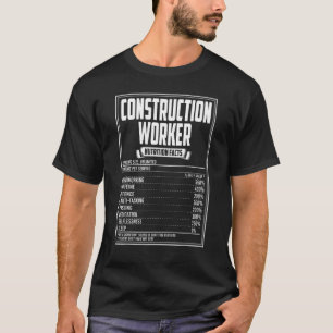 Ernährungsfakten für Bauarbeiter T-Shirt