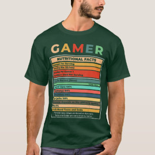 Ernährungsfakten für Gamer Gaming Videospiel lusti T-Shirt
