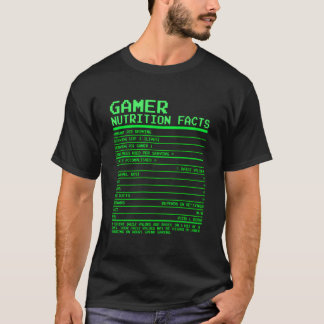 Ernährungsfakten für N Videospiele für Gamer T-Shirt