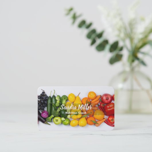 Ernährungslehrer Visitenkarte (Stehend Vorderseite)