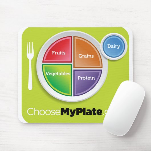 Ernährungspyramide 2011 wählen mein Platte Mousepad (Mit Mouse)