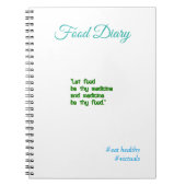 Ernährungstagebuch (Lass Essen..) Notizblock (Vorderseite)
