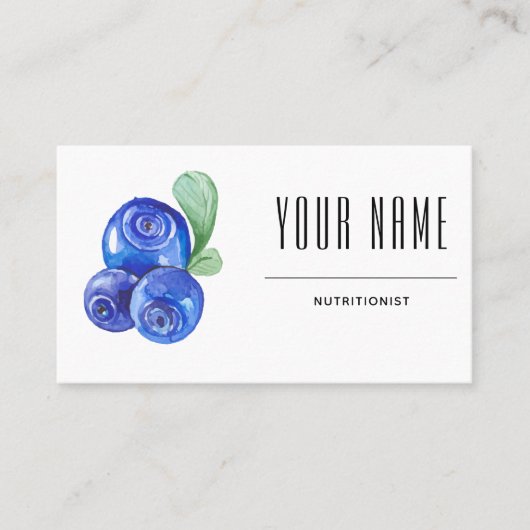 Ernährungswissenschaftler Dietitian Simple Waterco Visitenkarte (Vorderseite)
