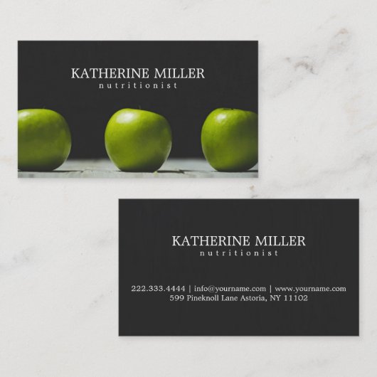 Ernährungswissenschaftler Dietologist Sport-Doktor Visitenkarte (Vorne/Hinten)