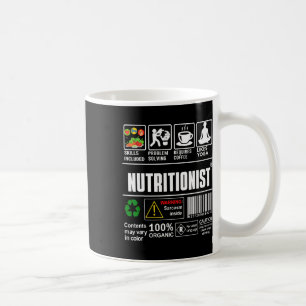 Ernährungswissenschaftler Etikett Fähigkeiten Sark Kaffeetasse