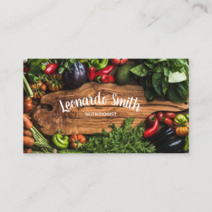 Ernährungswissenschaftler-rohe vegetarische visitenkarte