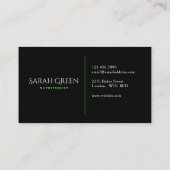 Ernährungswissenschaftler Visitenkarte (Rückseite)