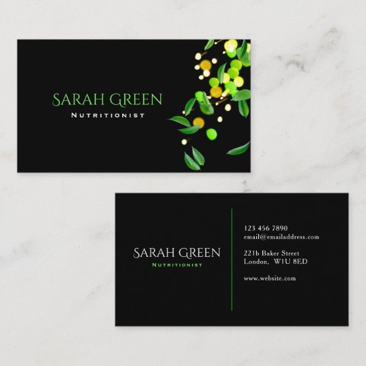 Ernährungswissenschaftler Visitenkarte (Vorne/Hinten)