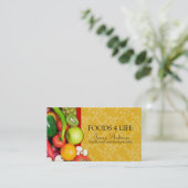 Ernährungswissenschaftler-Visitenkarte Visitenkarte (Stehend Vorderseite)