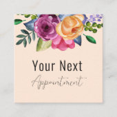 Ernennung Beige Blumensalon Dermatologe Terminkarte (Vorderseite)