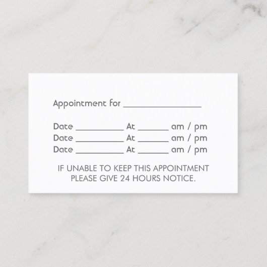 Ernennung der Ärzte Beruflich Terminkarte (Rückseite)