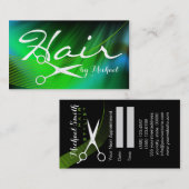 Ernennung der Friseure - Grüne Abstrakt #19 Terminkarte (Vorne/Hinten)