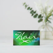 Ernennung der Friseure - Grüne Abstrakt #19 Terminkarte (Stehend Vorderseite)