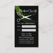 Ernennung der Friseure - Grüne Abstrakt #19 Terminkarte (Rückseite)