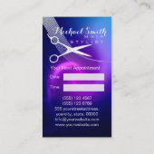 Ernennung der Friseure - Lila Abstrakte #15 Terminkarte (Rückseite)