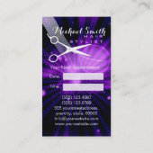 Ernennung der Friseure - Lila Abstrakte #18 Terminkarte (Rückseite)