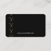 Ernennung der modernen Grunge-Schere Terminkarte (Rückseite)