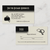 Ernennung des Arztes auf der Rückseite Visitenkarte (Vorne/Hinten)