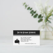 Ernennung des Arztes auf der Rückseite Visitenkarte (Stehend Vorderseite)