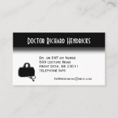 Ernennung des Arztes auf der Rückseite Visitenkarte (Vorderseite)