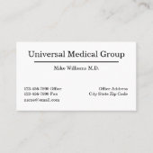 Ernennung des Arztes Visitenkarte (Vorderseite)