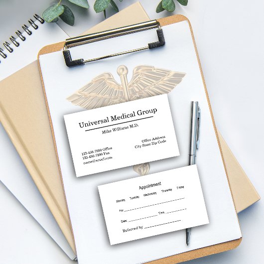 Ernennung des Arztes Visitenkarte