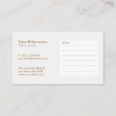 Ernennung des Büros für elegante Zahnarzt-Logo Terminkarte (Rückseite)