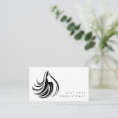 Ernennung des eleganten Salon Hair Stylist-Logos Visitenkarte (Stehend Vorderseite)