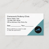 Ernennung des Podiatriebüros Visitenkarte (Vorderseite)