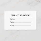 Ernennung einer beruflichen eleganten medizinische terminkarte (Rückseite)