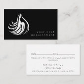 Ernennung eines eleganten Friseur-Salons Visitenkarte (Vorne/Hinten)