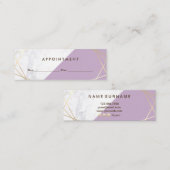 Ernennung eines modernen geometrischen Lavendelpla Mini Visitenkarte (Vorne/Hinten)
